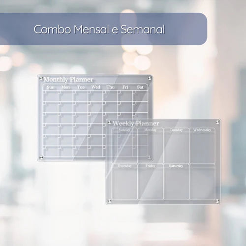 Quadro de Planejamento em Acrílico