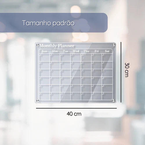 Quadro de Planejamento em Acrílico