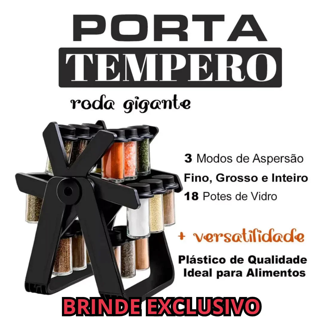 Fruteira Articulada 5 em 1 + Porta Tempero Giratório