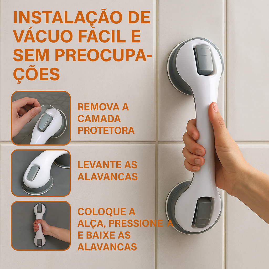 Barra de Apoio Portátil para Banheiro ventosa - SucSafe