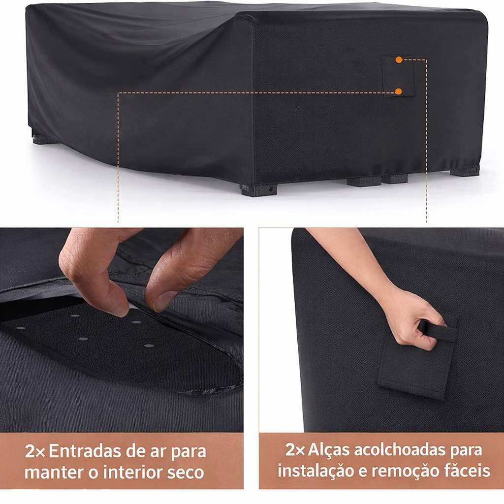 Capa Impermeável para Sofá Externo Contra Chuva e Sol
