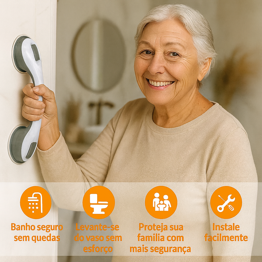 Barra de Apoio Portátil para Banheiro ventosa - SucSafe