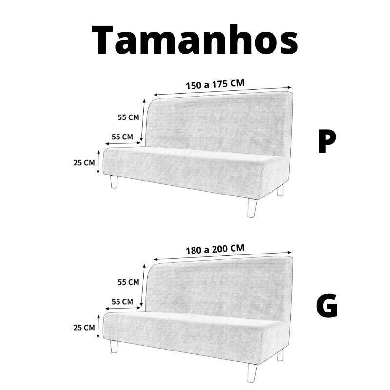 Capa para Sofá Cama sem braço Reclinável