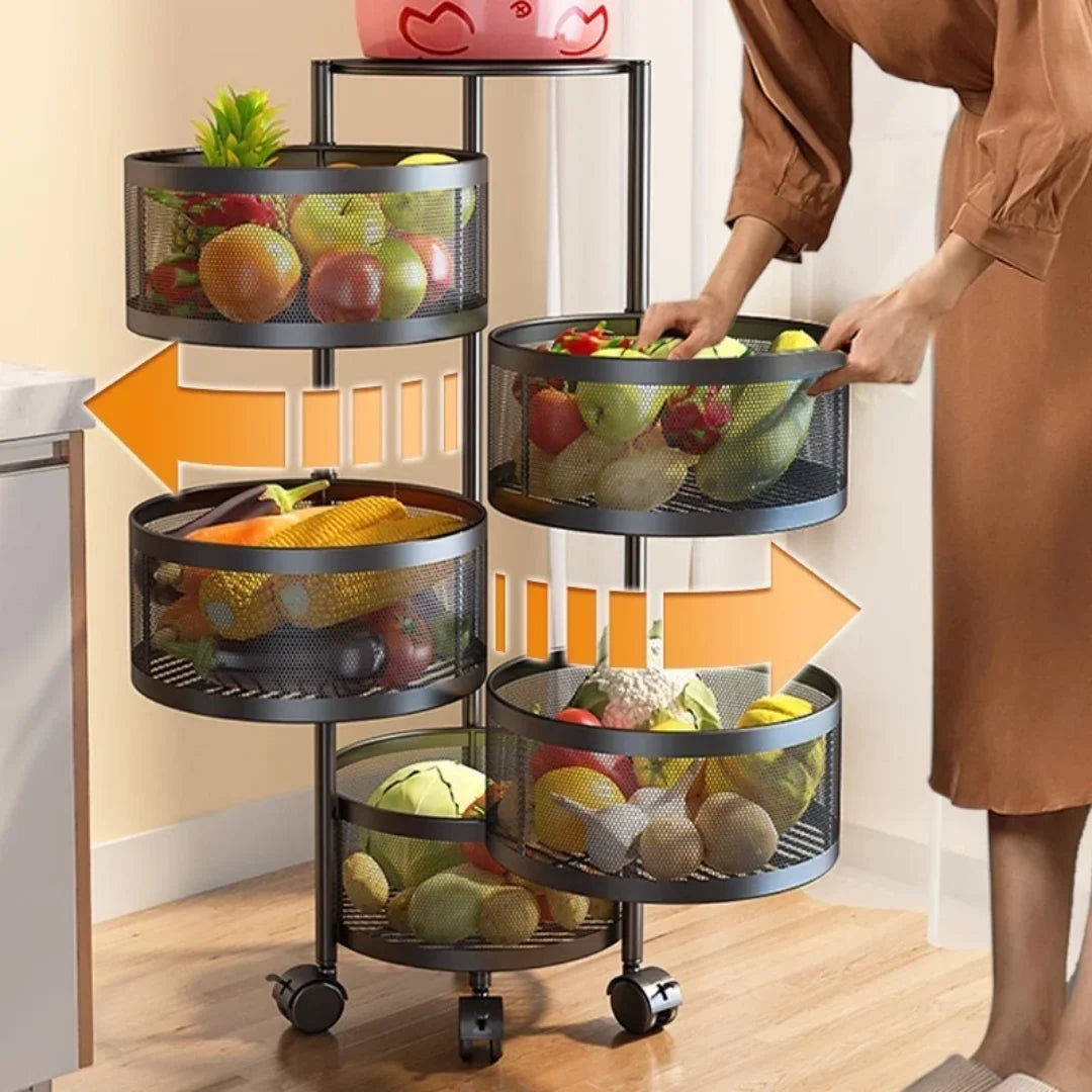 Fruteira Articulada 5 em 1 +  Porta Tempero Giratório